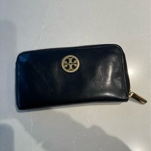Tory Burch Black Soft Leather Wallet